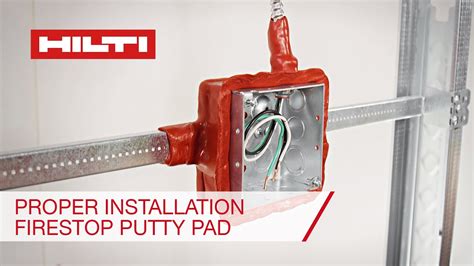 hilti electrical box putty pads|fire rated electrical outlet box.